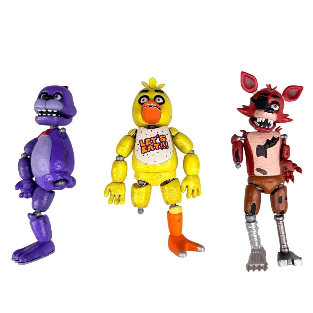 Funko FNAF Bonnie Chica Foxy Figure Lot Parts Incomplete As Is Collectible Toys